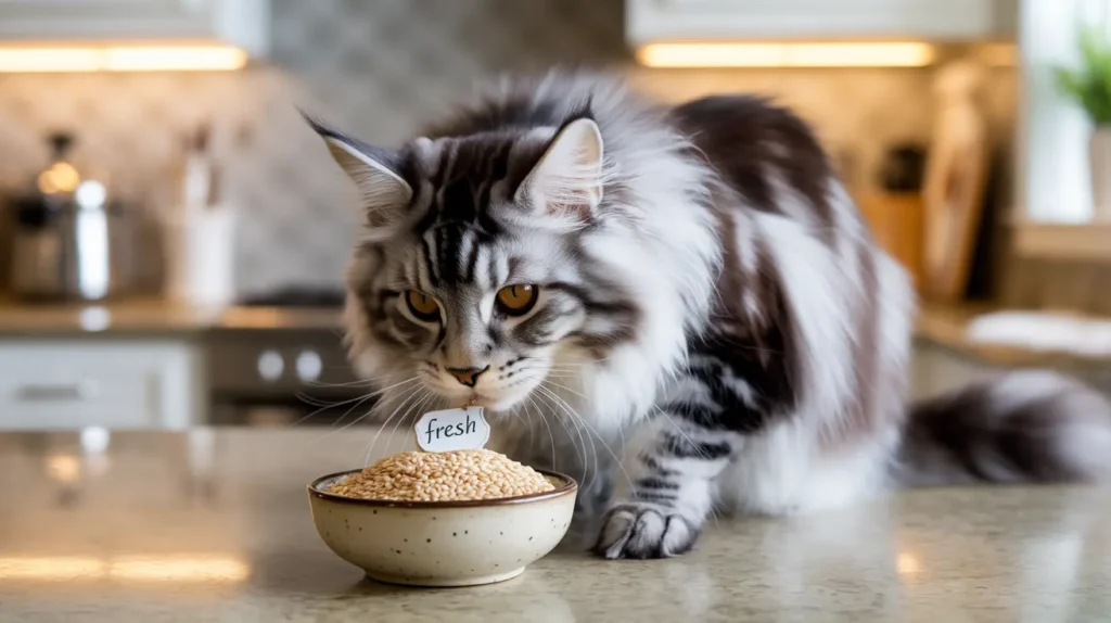 Cats Snack on Sesame Seeds
